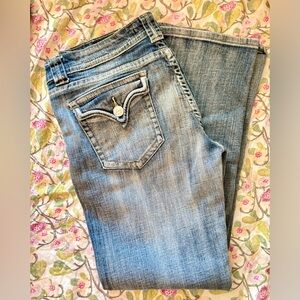 Vigoss Blue Boot Cut Jeans with Embellished Back